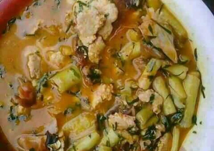 Egusi soup with auchara