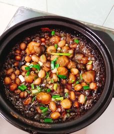 nấm rơm kho đậu