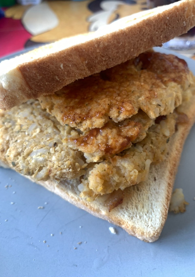 Una foto de Hamburguesa de garbanzos