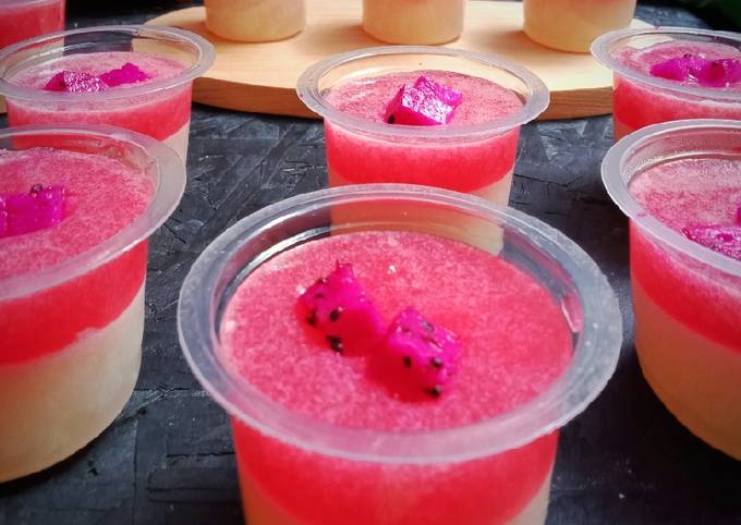 Cara membuat Puding Buah Naga Cara membuat Puding Buah Naga