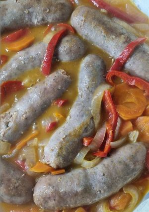 Una foto de Chorizos al vino blanco o tinto