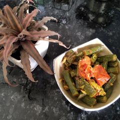 A picture of Masala bhindi.