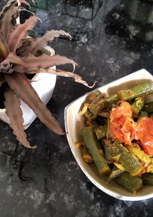 A picture of Masala bhindi.