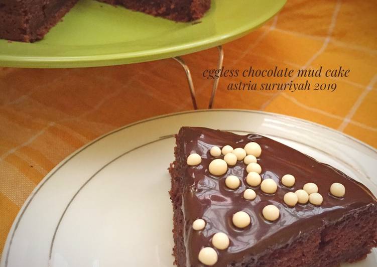 Bagaimana Menyiapkan Eggless chocolate mud cake Anti Gagal