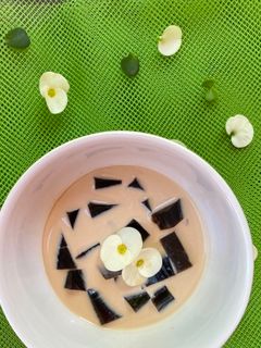 Una foto de Gelatina de café y rompope