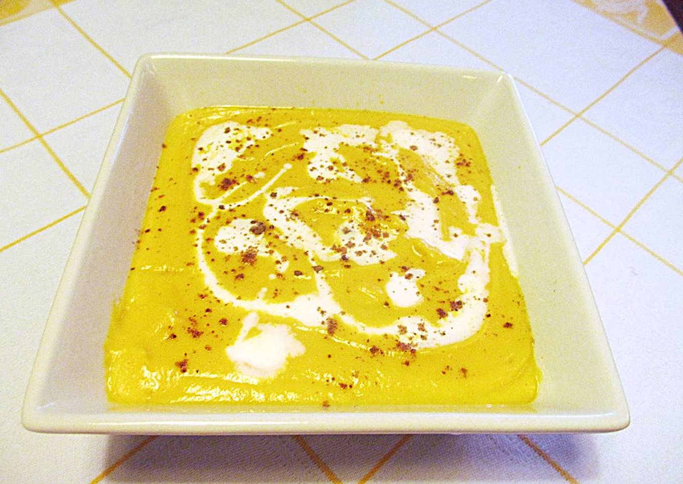 Crema de calabaza al aroma de nuez moscada