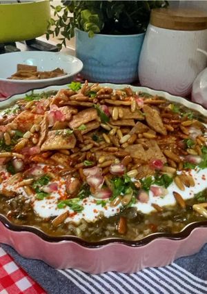صورة لوصفة فتة ورق العنب