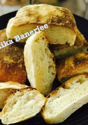 A picture of Italian Ciabatta Bread (No Knead).
