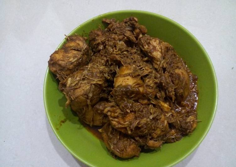 Resep Rendang ayam bumbu padang ala lucy's Lezat