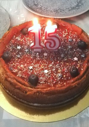 Una foto de Tarta de queso Esperanza 15 años 🎂