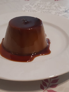 Una foto de Flan de chocolate