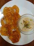 Jalebi with Rabri 😊(indian sweet dish) #mycookbook #cookpad