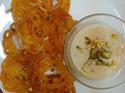 A picture of rabdi jalebi