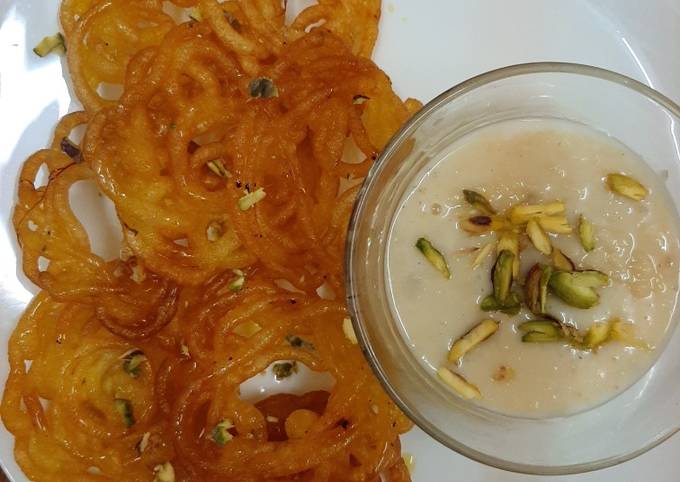 Recipe: Appetizing Jalebi with Rabri 😊(indian sweet dish) #mycookbook #cookpad