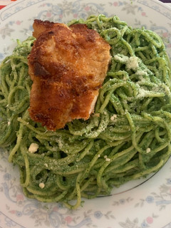 Una foto de Tallarines al pesto 👌🏼