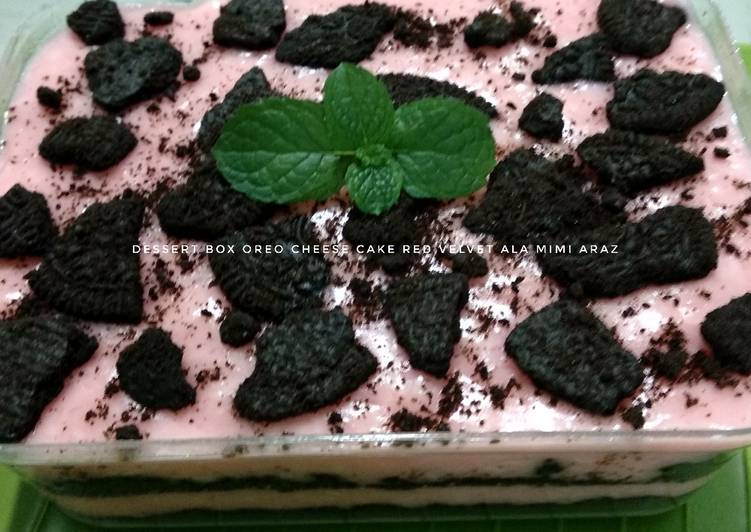 RECOMMENDED! Begini Cara Membuat Dessert Box Oreo Cheese Cake Red Velvet Spesial