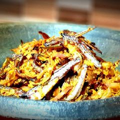 Dry Kollatharu Netholi Anchovy Upkari A picture of Dry Kollatharu Netholi Anchovy Upkari.