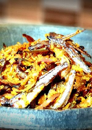 A picture of Dry Kollatharu Netholi Anchovy Upkari.
