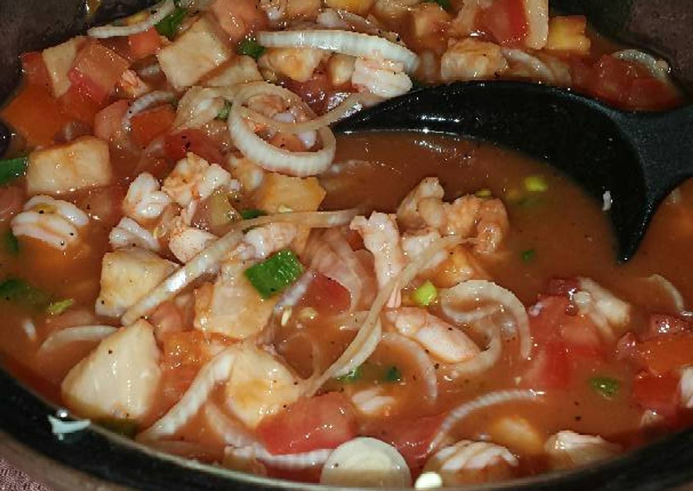 Ceviche de Tilapia y Camarón