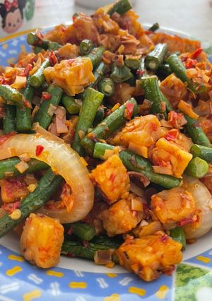 Foto resep Tumis Kacang Panjang Tempe Sambel Kecombrang