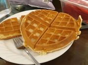 A picture of waffle batter