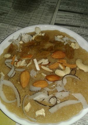 A picture of Healthy suji ka halwa.
