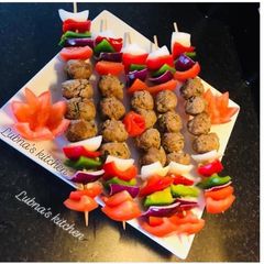 Kofta & Veg Skewers / Meatballs and Veg Skewers: A picture of Kofta & Veg Skewers / Meatballs and Veg Skewers:.