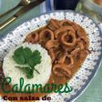 Calamares con salsa de cebolla y vino