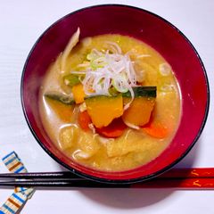 A picture of Pork and Vegetable Miso Soup.