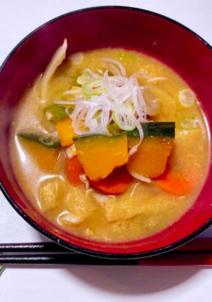 A picture of Pork and Vegetable Miso Soup.
