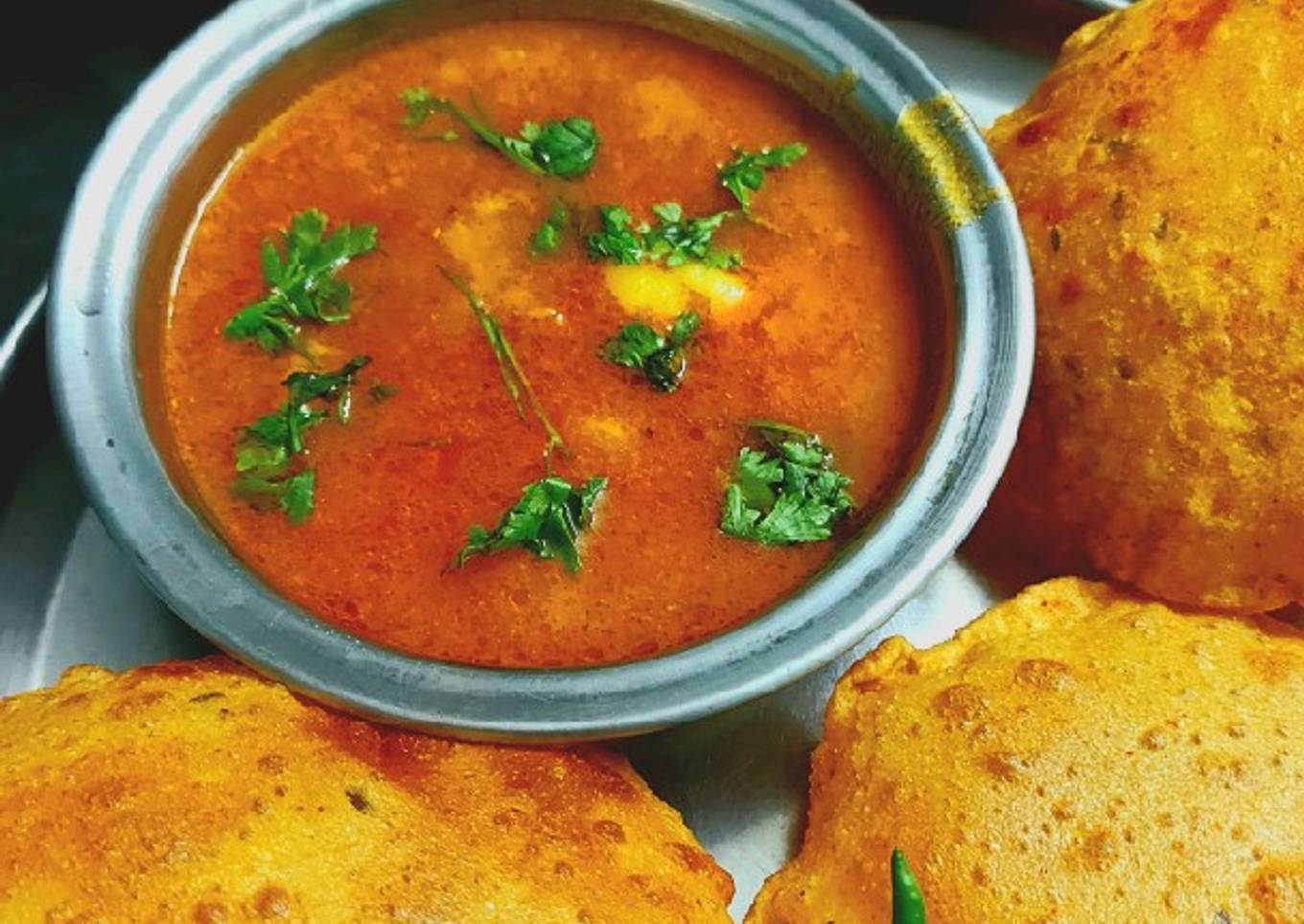 Saunf Masala Puri Aur Aloo Tamatar ki Sabji