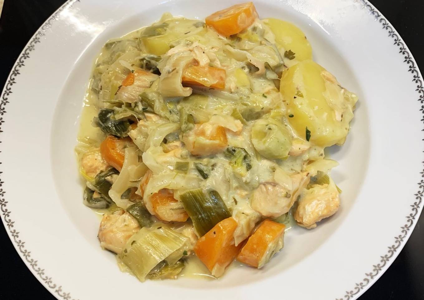Blanquette de saumon au Cookéo