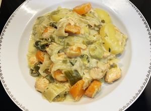 Une photo de Blanquette de saumon au Cookéo