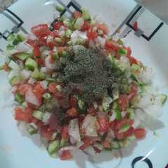 سالاد شیرازی با چاشنی آب نارنج (Shirazi salad with orange juice)-レシピのメイン写真