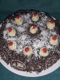 Kókusztekercs torta glutén-és tejmentesen recept fotója
