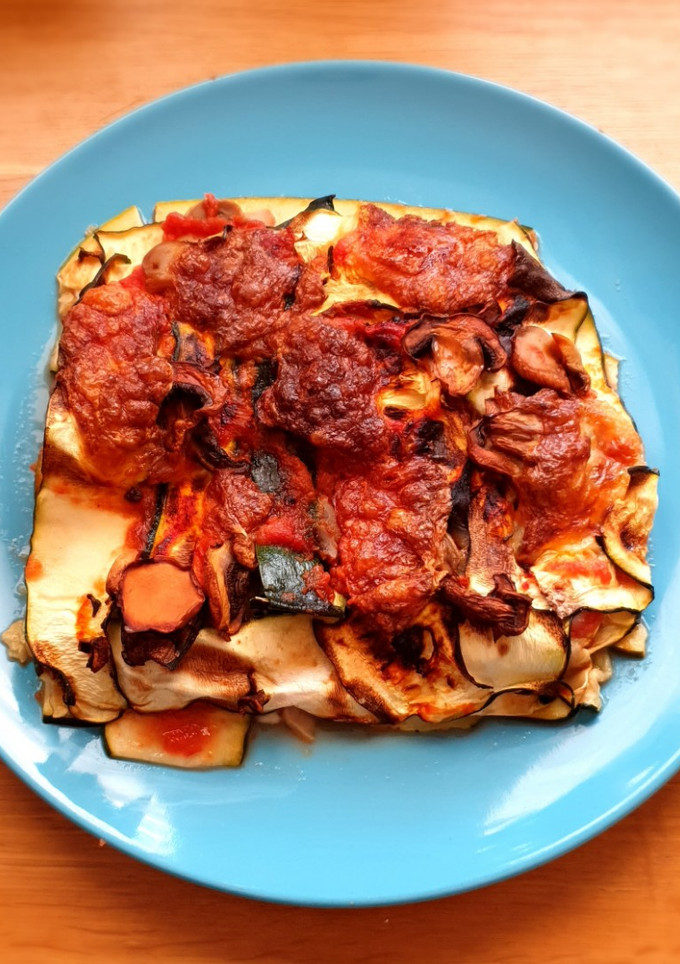 Una foto de Lasaña de calabacín en airfryer