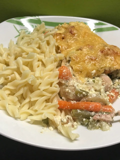 Zöldséges rakott csirkemell recept fotója