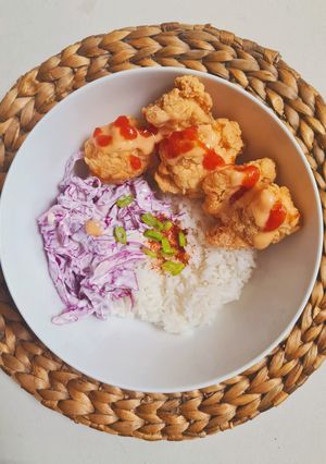 Foto resep Chicken Karaage Rice Bowl