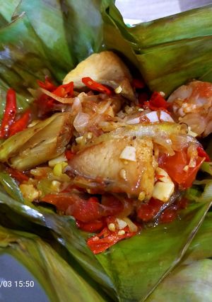 Foto resep Pepes Ikan Asin Jambal Roti