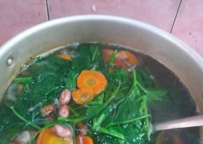 Cara Gampang Membuat Sop Bening jawa daun ubi manis#ASi booster, Enak Banget