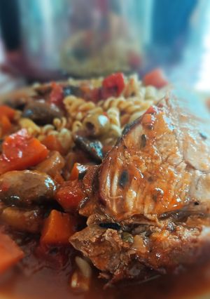 Une photo de ROUELLE DE PORC A L'ITALIENNE A LA NUTRICOOK SEB