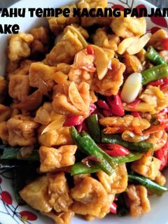 Foto resep Tumis tempe tahu kacang panjang