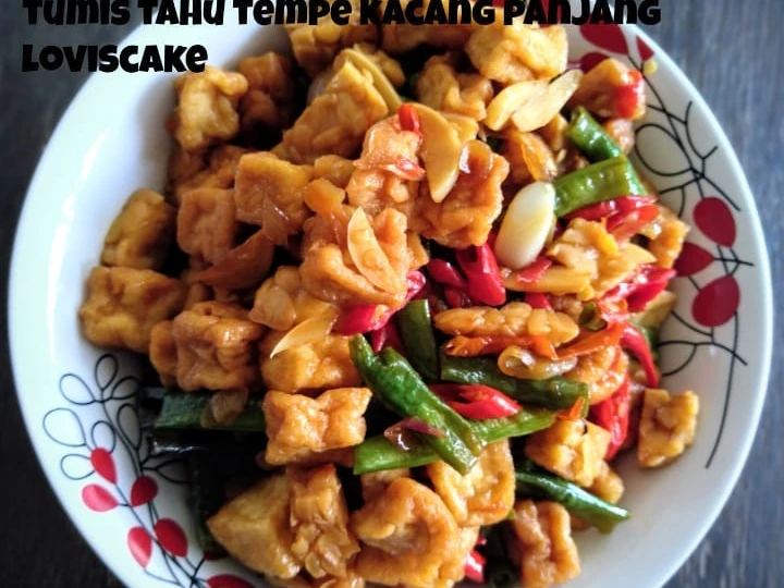 Langkah Gampang Membikin Resep Tumis tempe tahu kacang panjang yang Bisa Manjain Lidah Anti Ribet, Menggugah Selera