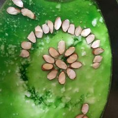 A picture of China grass withbanan green jelly.