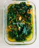 Canh rau mồng tơi nấu thịt gà