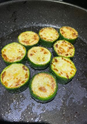 快速純素料理-乾煎韓國櫛瓜 的食譜成品照片