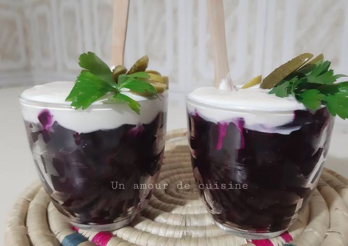 Verrine de betterave au fromage blanc 🍴