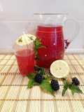 Mentás-fekete szedres-citromos-gyömbéres limonádé 🌿🍇🍹🍋🫚