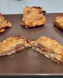 Pencas rellenas con varios jamones, champiñones y mascarpone