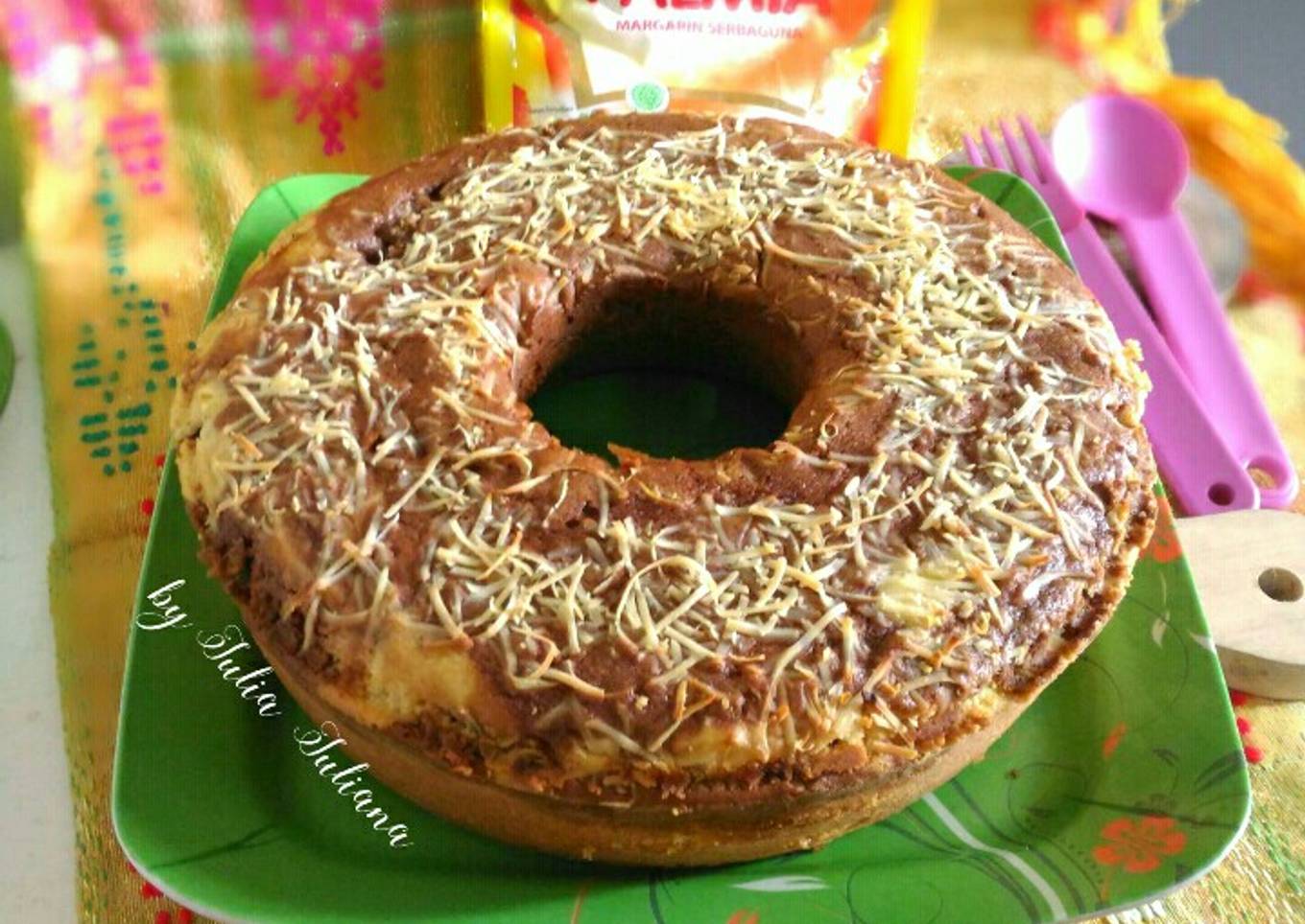365. 🍰 Bluder Cake Nutrijel // Motif Marmer 🎂